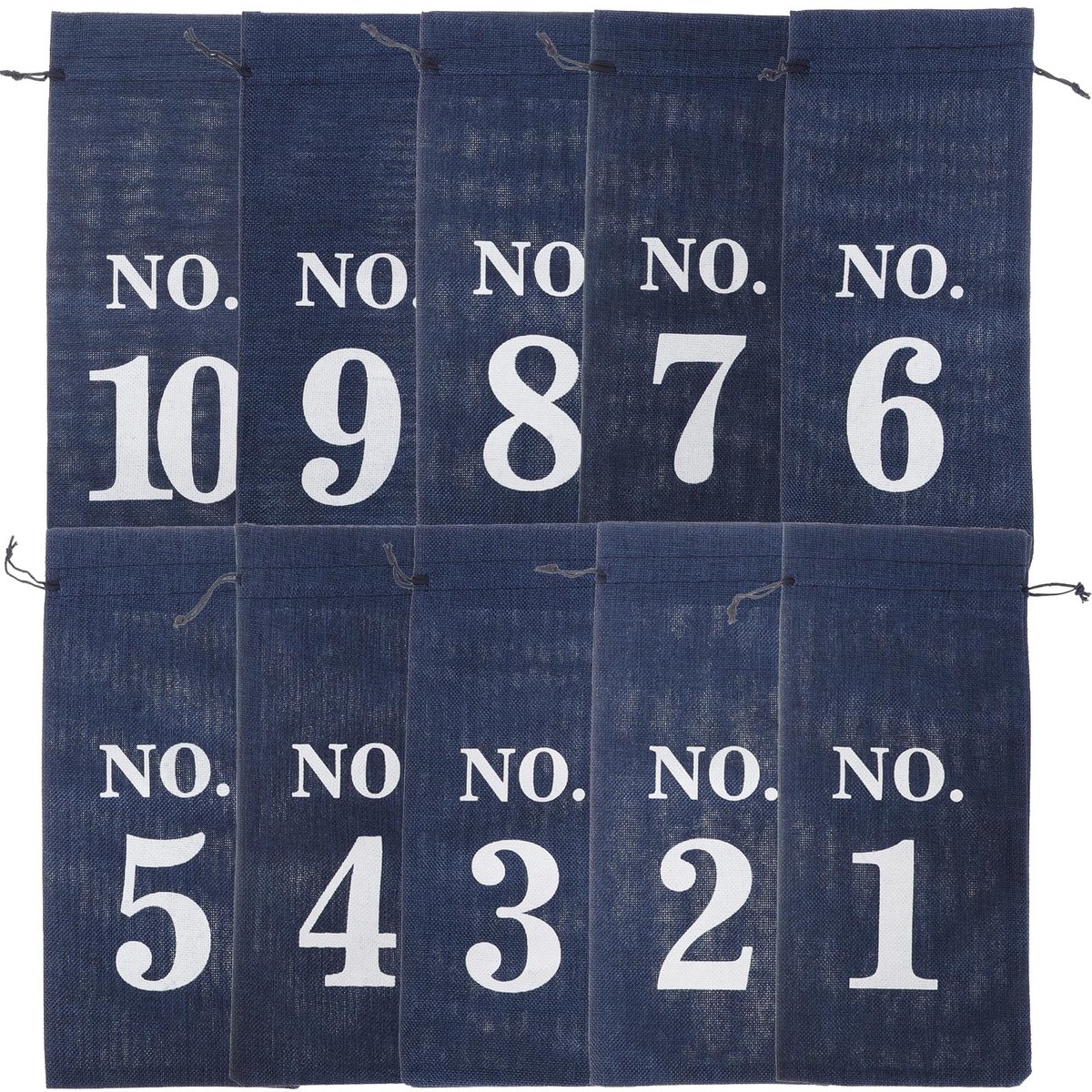 Allecto - Wijnflessendoppen - Wijnflesaccessoires - Ideaal voor proeverijen - Jute zak - Feestaccessoires - Perfect voor bruiloften - 10 stuks
