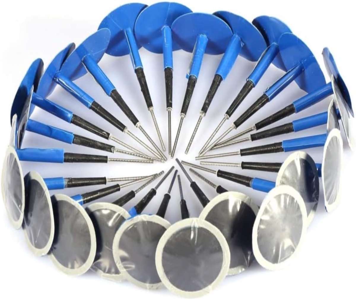 TKSE 24-delige Bandenreparatieset voor Auto en Motor - Universele Tubeless Plug Patch
