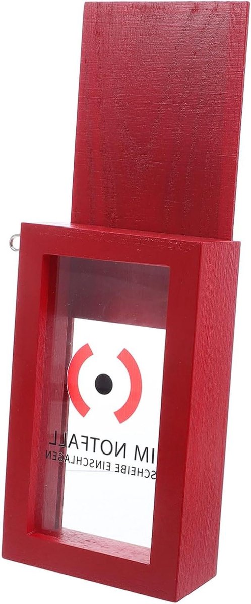 Spaarbox met Doosje - Geldkistje Souvenir - Feestelijk Verzamelen - Stofdicht Uittrekbaar - 17 x 10 x 4.5 cm - Rood