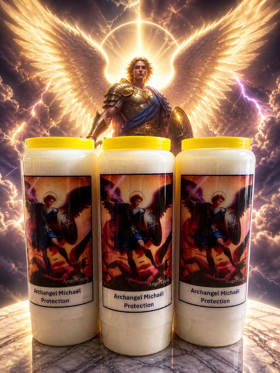 Noveenkaars Aartsengel Michaël (3 stuks) - Voor Bescherming & Moed & Negatieve Energieën