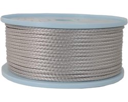 Gepotex Dyneema Koord - Gevlochten Lijn - Hoge Belasting - Minimale Rek - 4 mm 100 meter - Carbongrijs