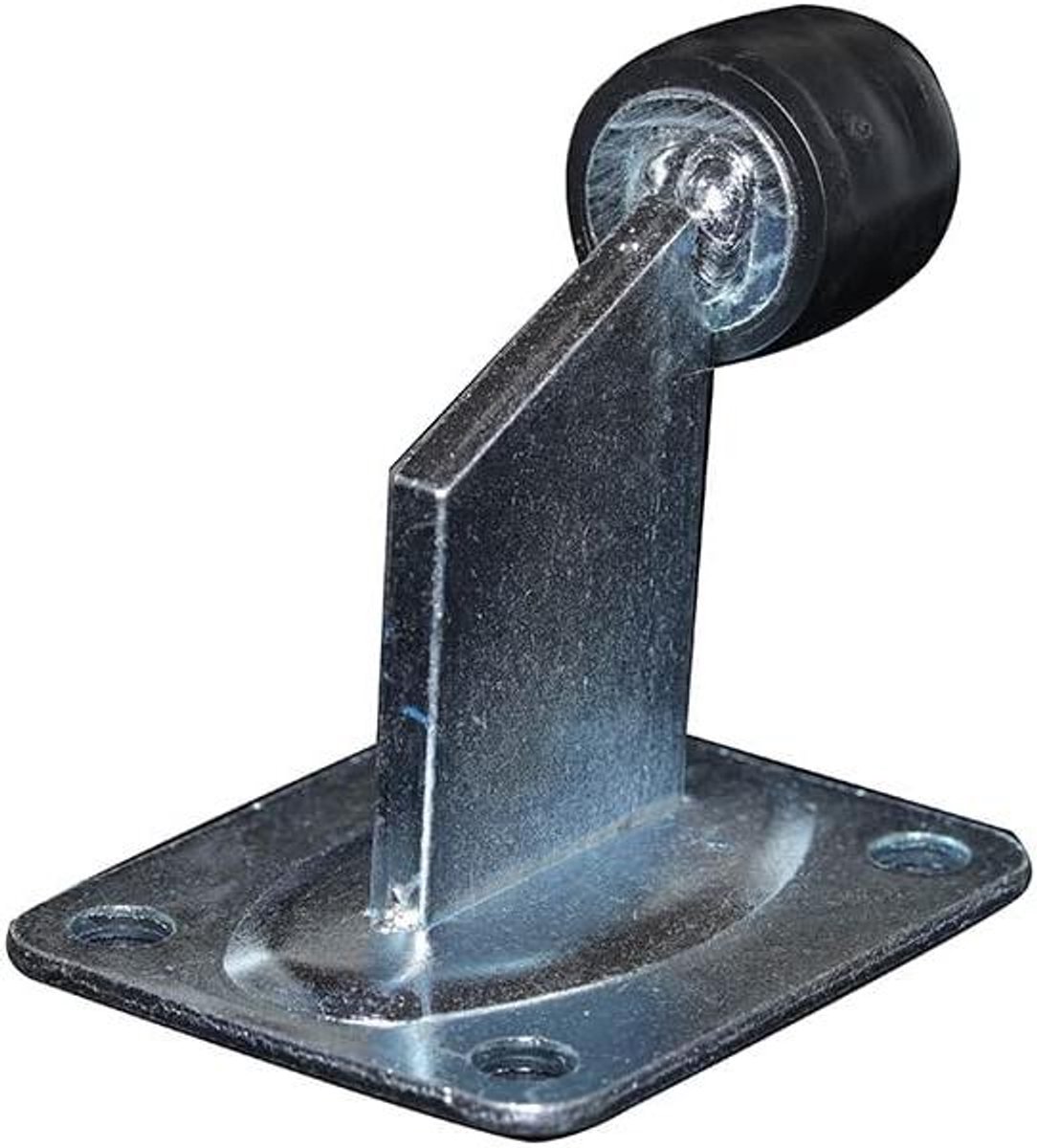 Deurstopper Vloermontage - Hekstopper Rubber - Deuren Beschermen - Heavy Duty Staal - 374 inch Hoog - Zwart Zilver