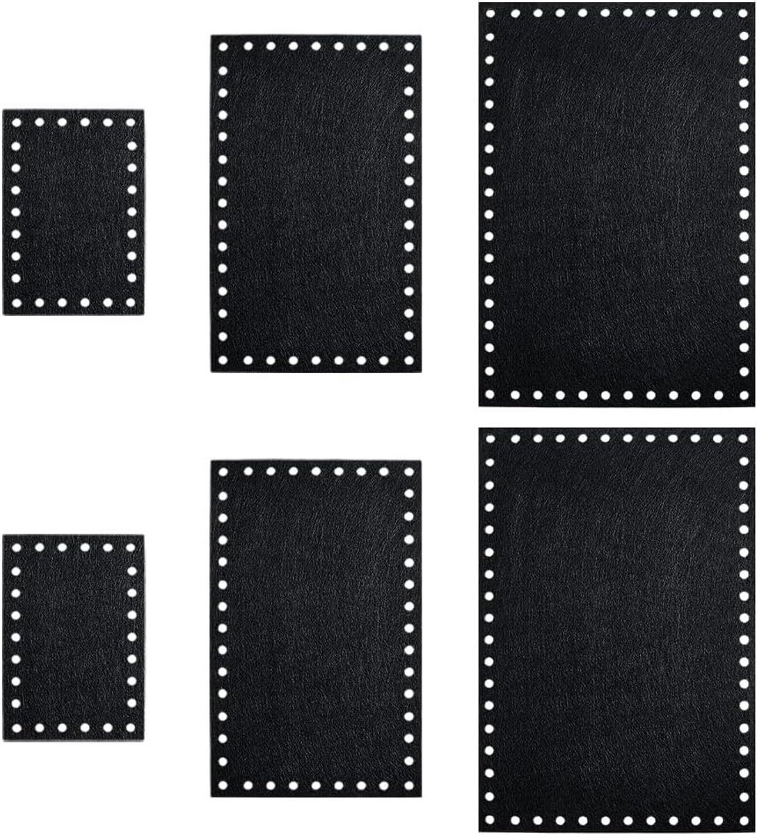 Felt Bag Bases - Onderkant Haaktas - DIY Tassen Maken - Voorgeboorde Gaten - 15 25 30cm - Zwart