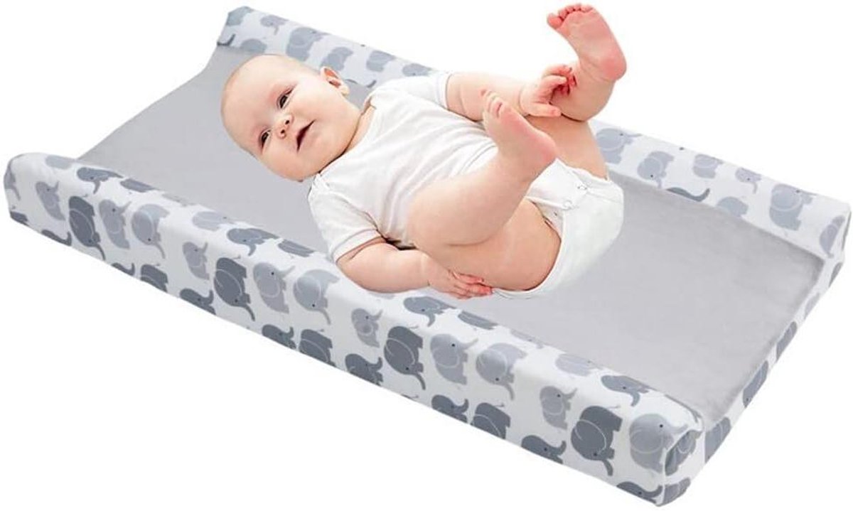 Babyaankleedmat - Luierwisselmat - Babyverzorging - Ademend en zacht - 81 x 41 x 13 cm - Type 5