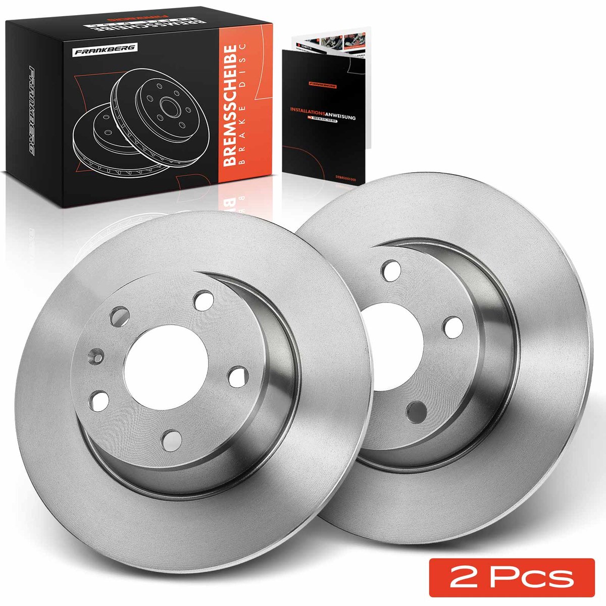 Frankberg 2x Remschijven Achteras voor Audi TT Roadster 8J3 8J9 18L