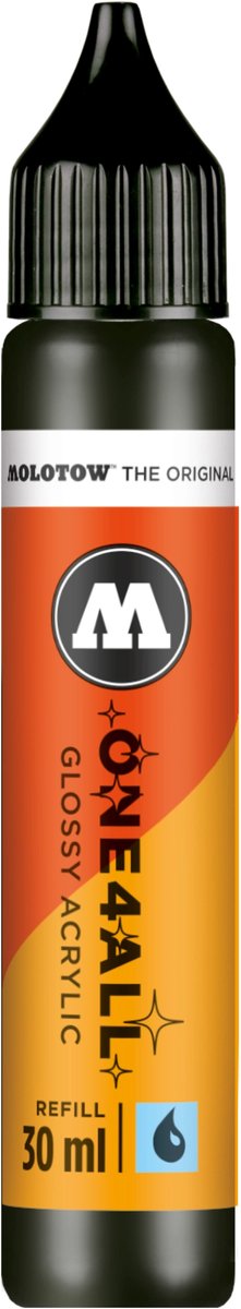Molotow One4All 30ml Refill - Glanzend Zwart - Glossy Black