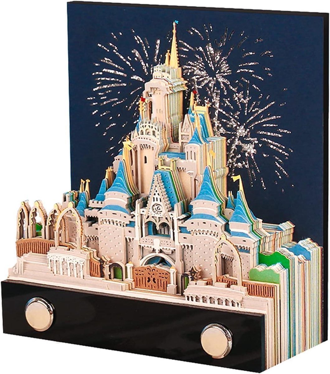 3D Kalender Notitieblok - Tafelkalender Magisch Slot - Bureau Decoratie - Scheurbare Papieren Notities - 2025 - Multicolor