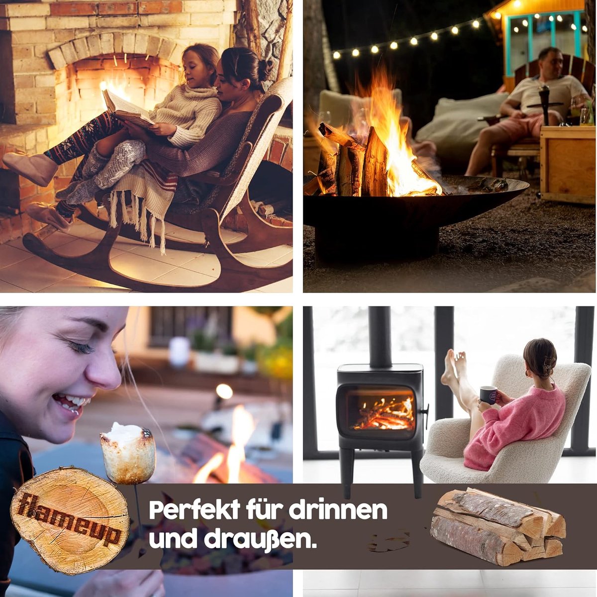 Beuken Haardhout - Houtblokken Oven - Open Haard Stoken - Gekloofd Hout - 5 kg - Bruin