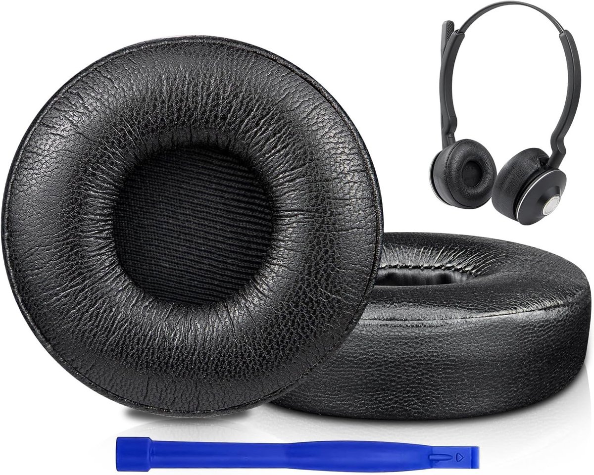 Vervangende Oorkussens voor Jabra Engage 55/65/75 Headset - Comfortabele Hoofdband Kussens van Hoogwaardig Schuim, Geschikt voor Stereo Versie, Zwart