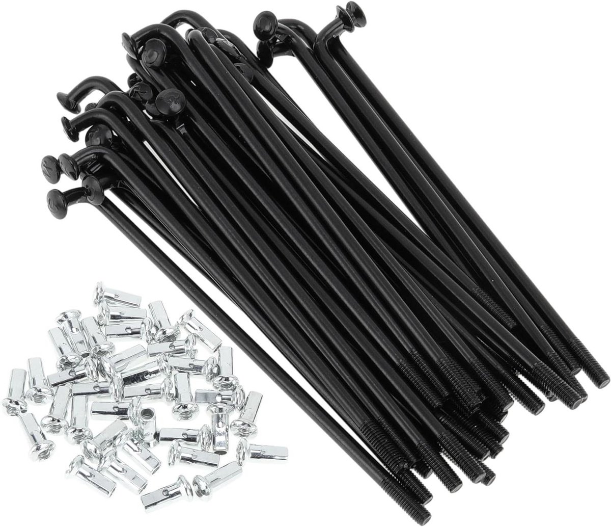 Universele Fiets Spaken - Wiel Spaken - Fiets Wiel Herstellen - Carbon Staal Materiaal - 82 mm - Zwart