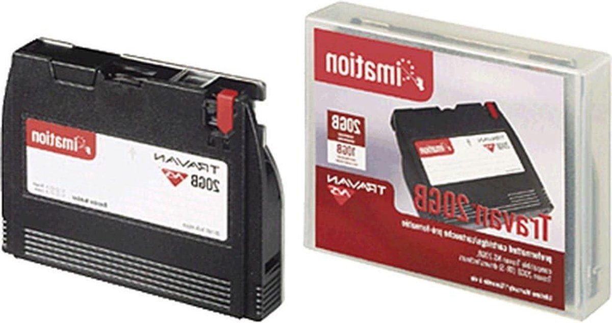 Data Cartridge - Travan Tape - Data Back-up - Hoge Opslagcapaciteit - 10/20 GB - Zwart