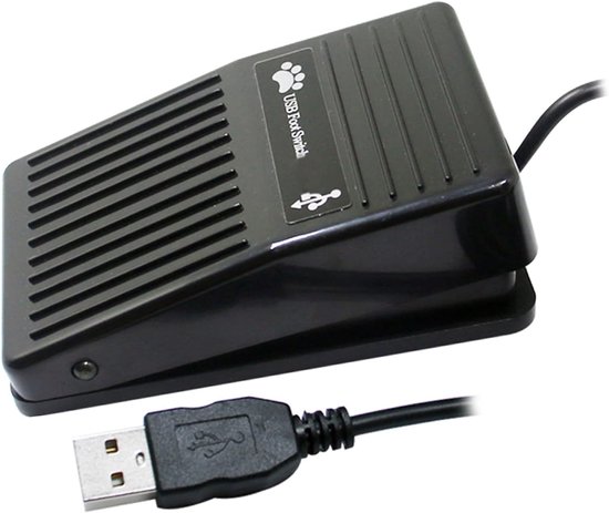 USB Voetpedaal - Toetsenbord Simulator - Computer Bediening - Aanpasbare Snelkoppelingen - 2m Kabel - Zwart van Merkloos — afbeelding 5