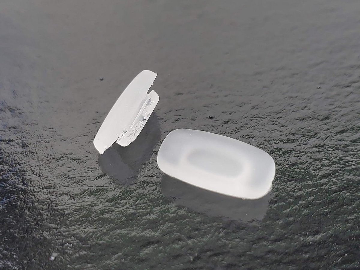 Vervangende Neuspads - Brilonderdelen Siliconen - Bril Reparatie - Vierkante Slip-in - 12 mm x 6 mm - Transparant