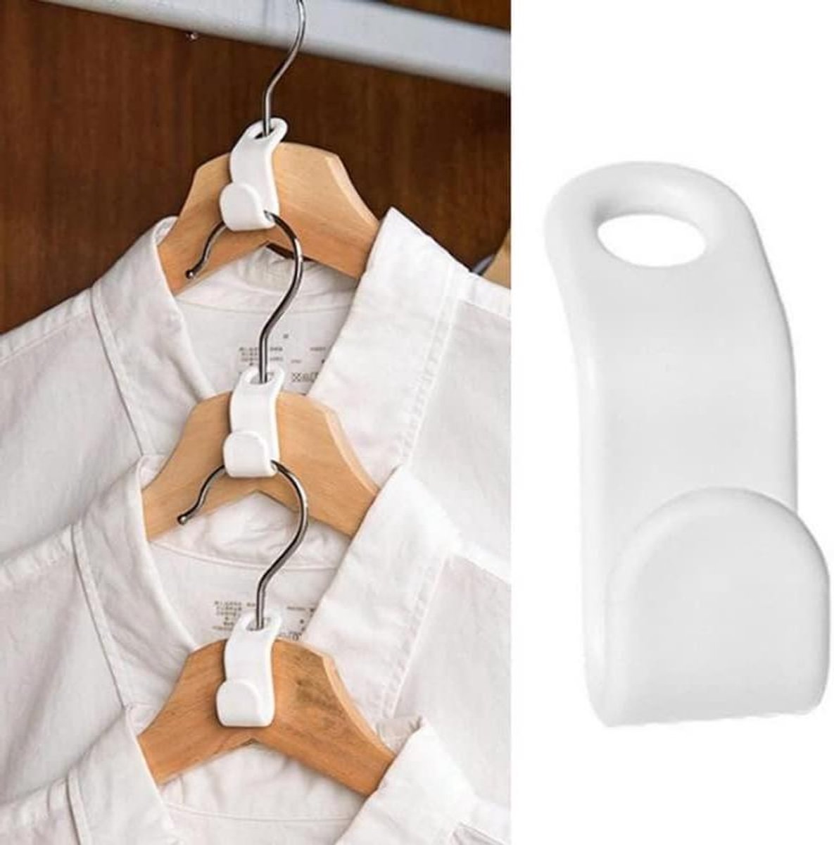 Hanger Connectoren - Kleding Haken - Kleding Organiseren - Verdikt Plastic - 10 stuks - Wit