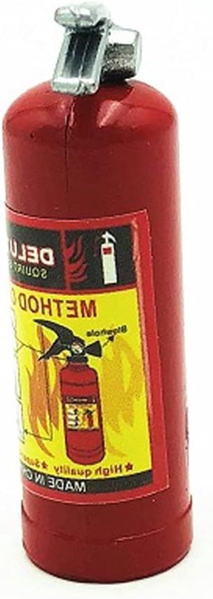 RC Brandblusser Decoratie - Mini Brandblusser Speelgoedauto - RC Auto Aankleden - Realistisch Ontwerp met Label - 45mm Lengte - Rood