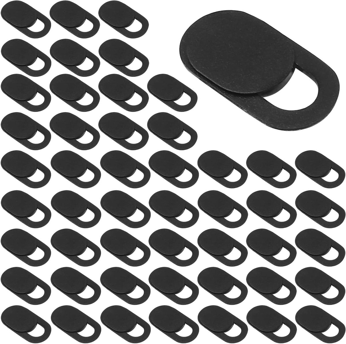 Webcam Covers - Privacy Sliders - Bescherm uw privacy - Ultradun ontwerp - 50 stuks - Zwart