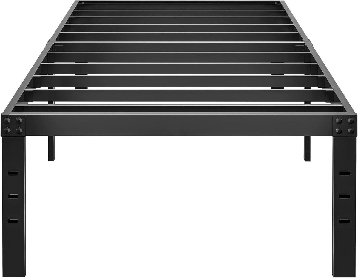 Eenpersoons Bedframe - Metal Bed Frame - Stille Nachtrust - Geluidsvrij Ontwerp - 955 x 1895 cm - Zwart