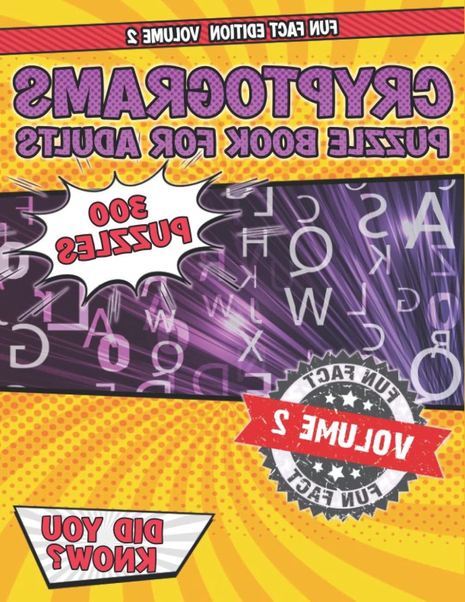 Cryptogram Puzzelboek - Cryptoquip Puzzels - Hersenen Trainen - 300 Puzzels - 21.59 x 27.94 cm - Niet gespecificeerd
