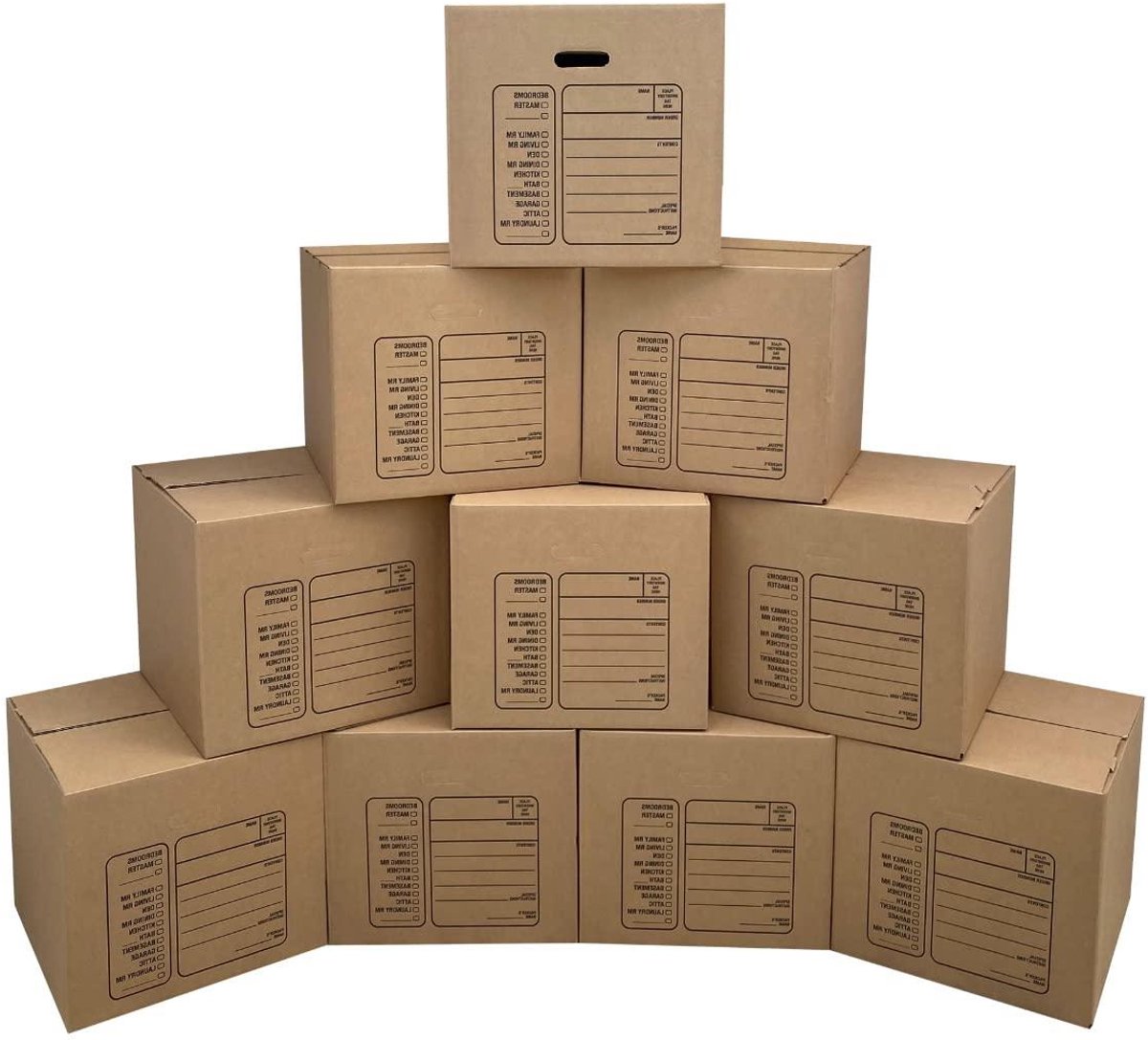 Verhuisdozen Medium - Verhuisdozen Karton - Spullen Inpakken - Extra Stevig Ontwerp - 18x18x16 Inch - Gegolfd