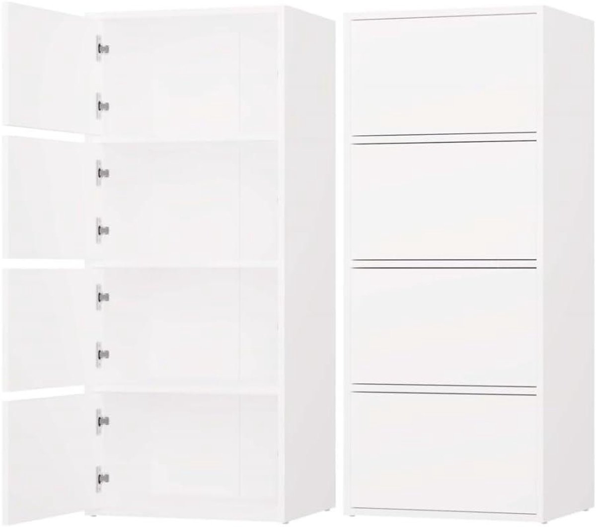 Moderne commode - Opbergkast met deuren - Ruimte organiseren - Tip-on systeem deuren - 50 x 119 x 40 cm