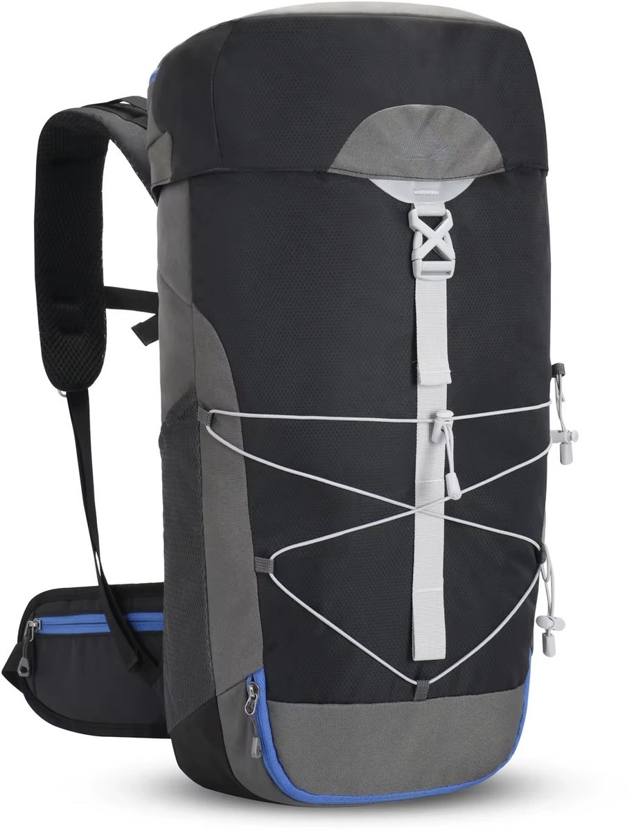 Hiking Rugzak 40L - Trekking rugzak - Hydration Vak - Lichtgewicht - Backpack - Zwart