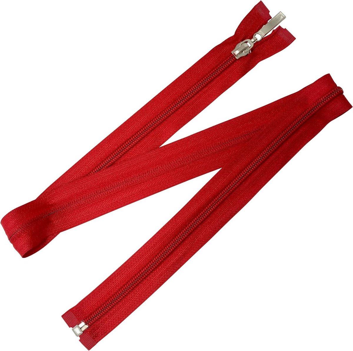 Set Spiraalritsen - Met Decoratieve Trekker - Doe-het-zelf Naaien - Deelbaar Systeem - 75 cm Lengte - Rood