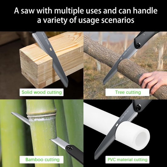 Multifunctionele inklapzaag - SK85 koolstofstaal, ideaal voor tuin, kamperen en snoeien — afbeelding 2