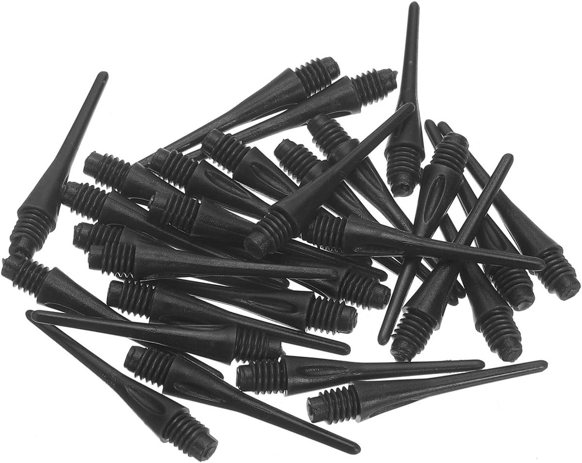 Dartpunten Vervanging - Soft Tip Punten - Darts Spelen - Robuust Nylon Materiaal - 32 mm - Zwart