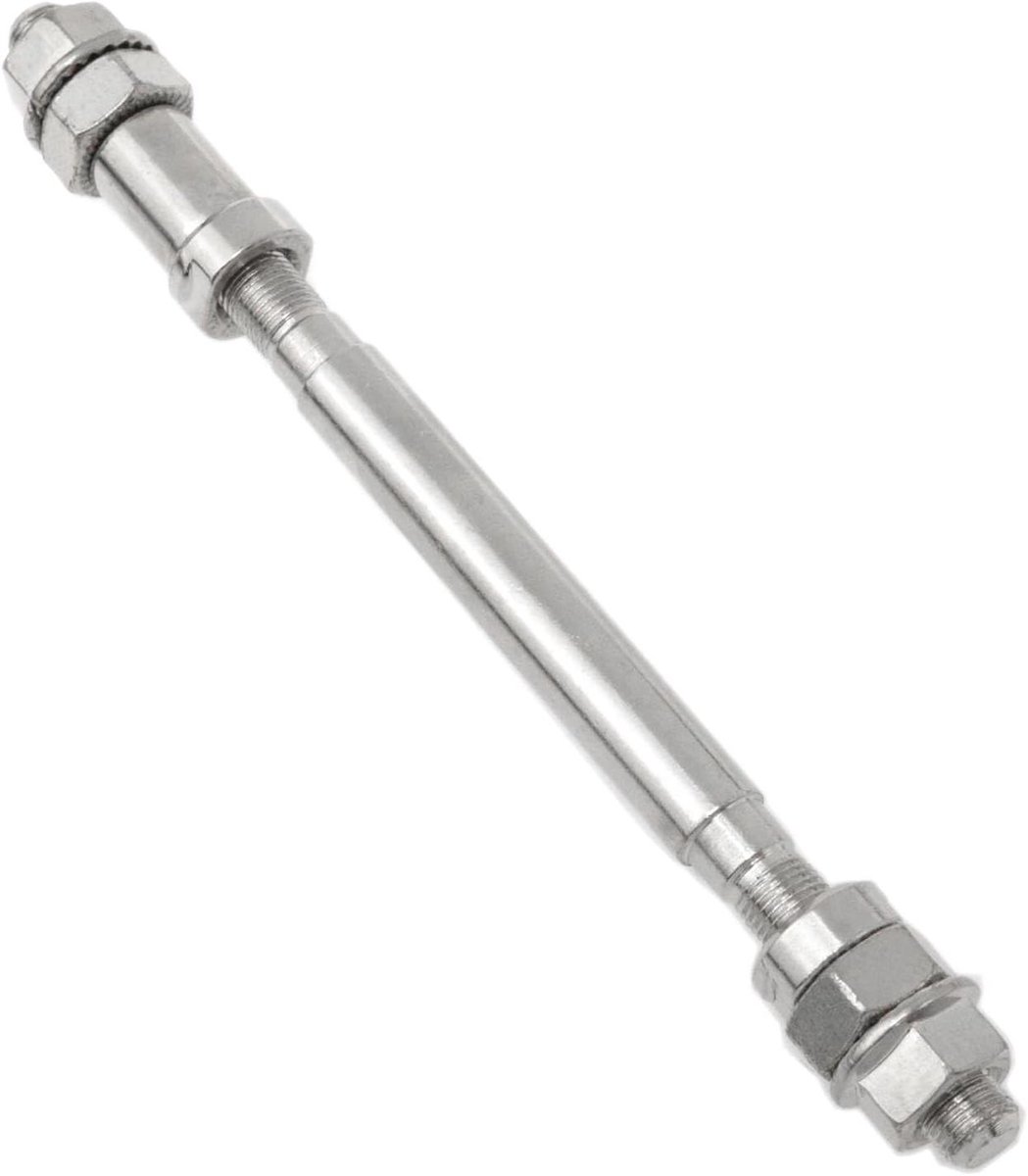 Fiets Achternaaf As - Wiel As - Fiets Reparaties - Hoge Sterkte Staal - 180 mm Lengte - Zwart