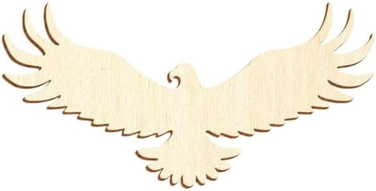 Houten Adelaar Decoratie - Vliegende Vogel - Creatief Knutselen - Gelaserd Hout - 100 Stuks - Natuurlijk Hout