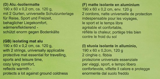 Dubbele Slaapmat - Kampeer Accessoire - Comfortabel Slapen - Gemaakt in Duitsland - 120 Gram - Meerkleurig van Merkloos — afbeelding 5