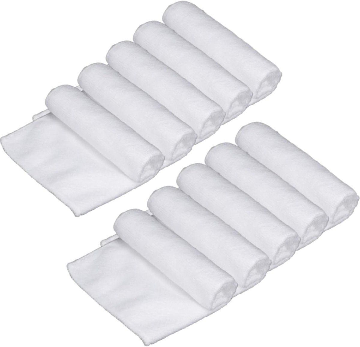 Set van 10 Microfiber Handdoeken voor Sport, Yoga en Auto - Ideaal voor Zweet, Wellness en Badgebruik