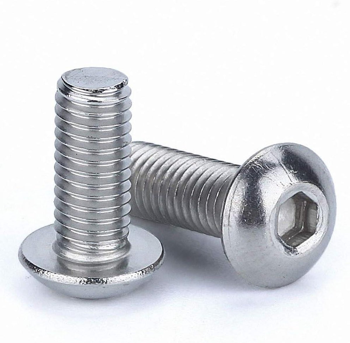 Bolkopschroeven - Inbusbouten Machineschroeven - Metaalbewerking Monteren - A2 Roestvrij Staal - M6 x 70mm - Roestvrij Staal