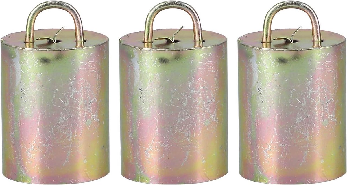 Vee Bel - Schaap Bel Koe - Diefstal Voorkomen - Verdikte Legering Constructie - 3 stuks - Zilver