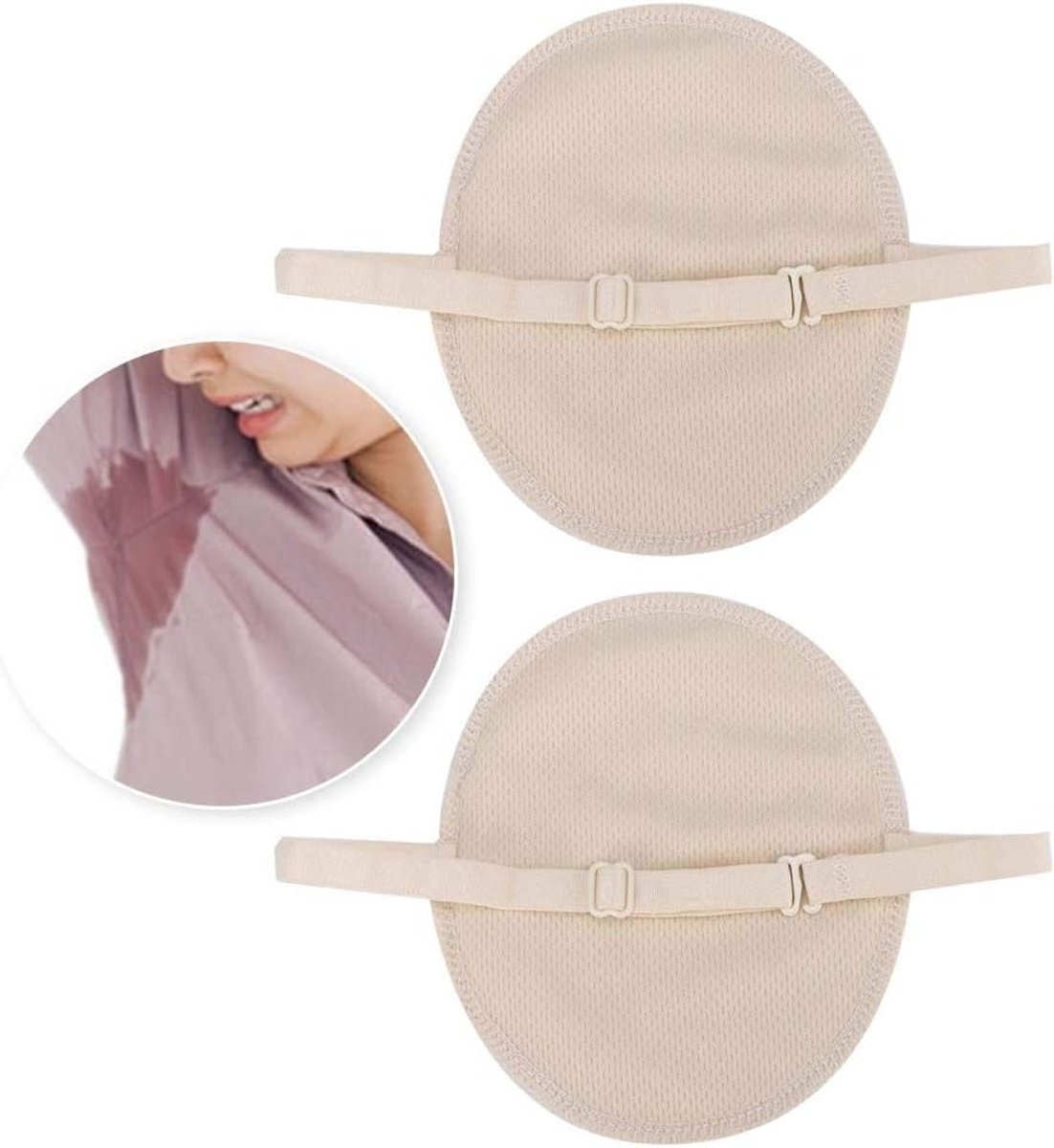 Herbruikbare Katoenen Zweetkussens voor Onderarmen - Ademend en Hoog Absorberend Zweetabsorberend Kussen voor Droge Onderarmen, Perfect voor Dames en Wasbaar