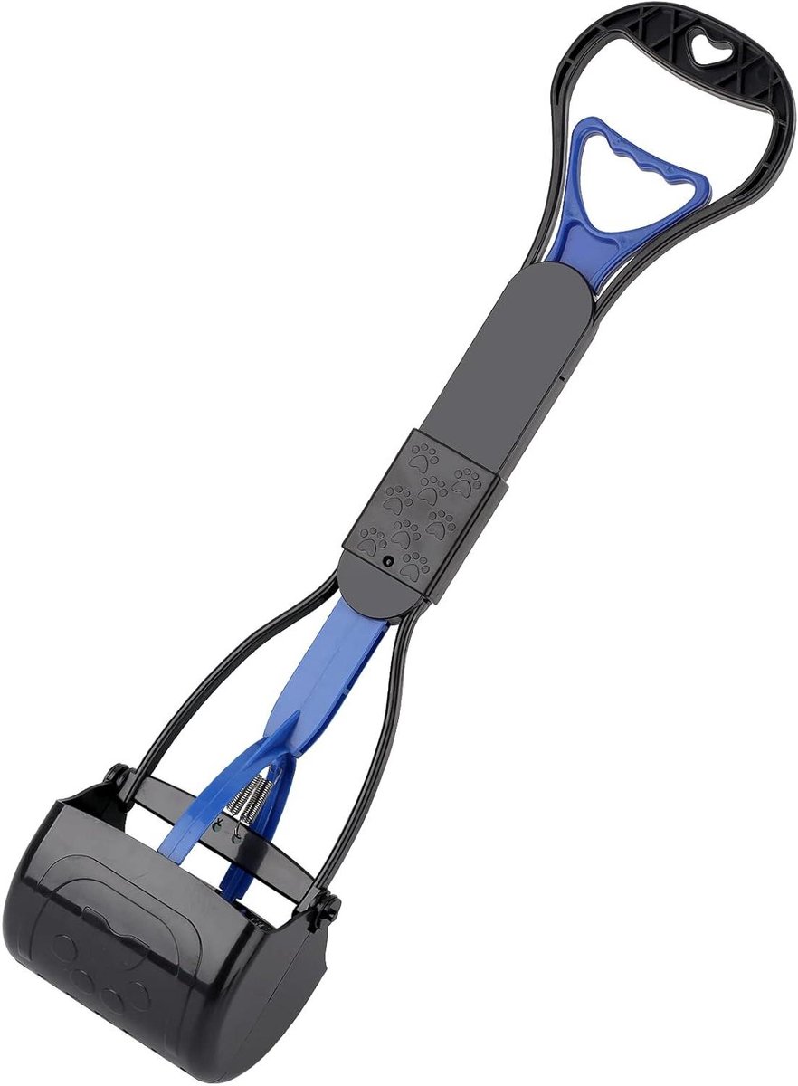 Pooper Scooper Hond - Hondenpoep Schep - Hondenuitlaatplaatsen Schoonmaken - Niet-breekbaar ABS Plastic - 28 inch Lengte - Zwart