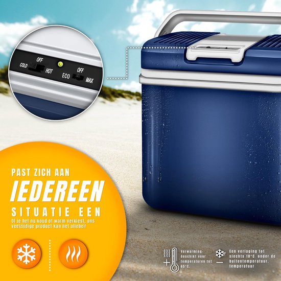 DnA® Koelbox Elektrisch - Compressor Koelbox - Elektrische Koelbox 12 en 230 Volt - Blauw - 35cm x 40cm x 42cm van DnA® — afbeelding 2