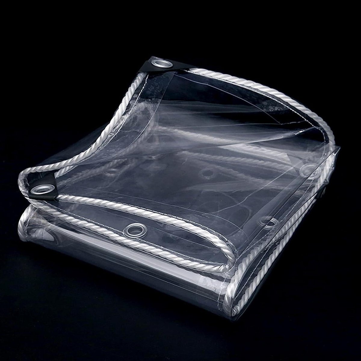 Transparant Afdekzeil - PVC Zeildoek Dekzeil - Bescherming Tegen Weer - Scheurvast en Waterdicht - 2x3m - Transparant