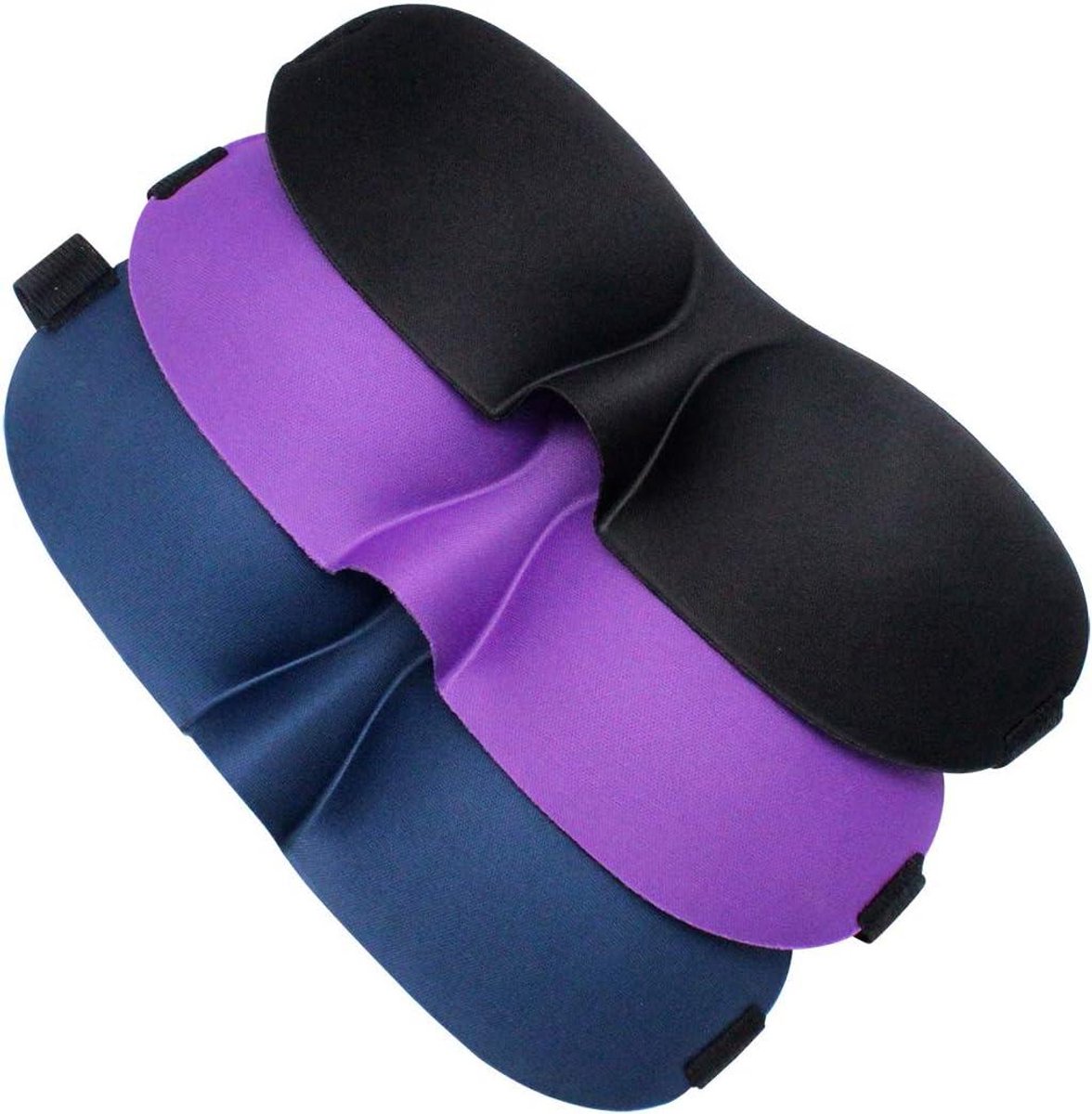 Slaapmasker 3 Stuks - Oogmasker Nachtmasker - Reizen Ontspannen - 3D Contour Ontwerp - 23 x 9 cm