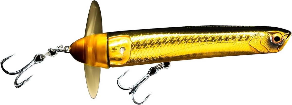 Drijvend kunstaas - Prop bait popper - Vissen op roofvis - Hybride ontwerp met verwisselbare bladen - 10 cm - Zwart