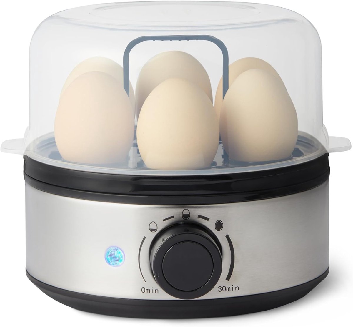 REN® Eierkoker Electrisch - Eierkoker - Eierkoker met Timer - 6 eieren - Zwart - 20cm x 20cm x 20cm