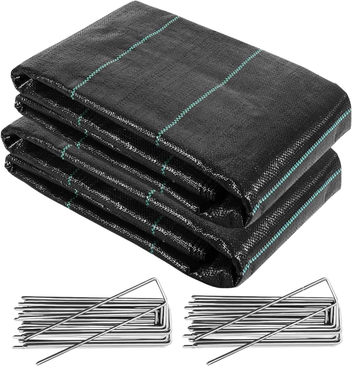 Onkruidmembraan Zwart - Onkruiddoek Bodembedekking - Tuin Onderhouden - Heavy Duty 110 GSM - 328 x 328 voet - Zwart