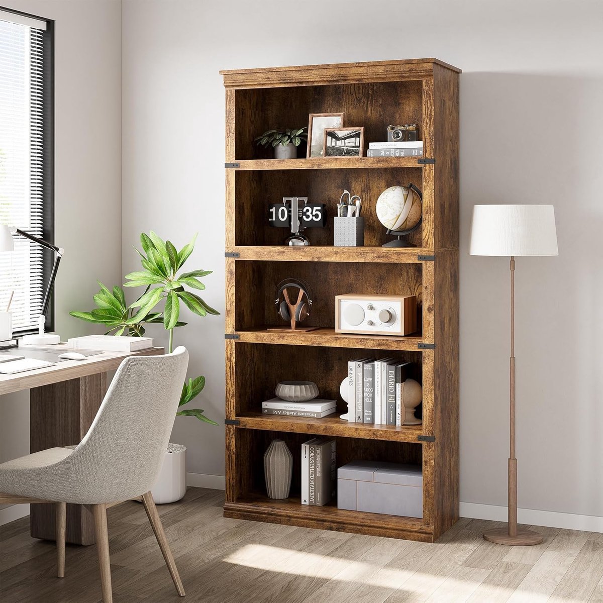Luxe Boekenkast – Eiken – 81 cm – Industrohome