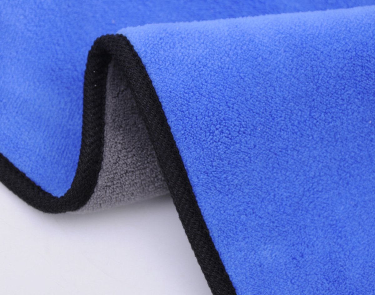 Go Go Gadget - Microvezel droogdoek - Auto droogdoek - Schoonmaakdoek - 40x40cm - Blauw/ Grijs - 3 stuks