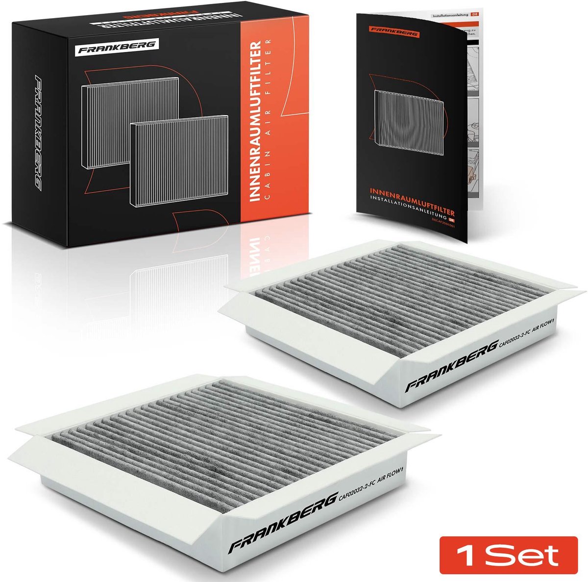 Frankberg 2x interieurfilter actieve kool voor Smart