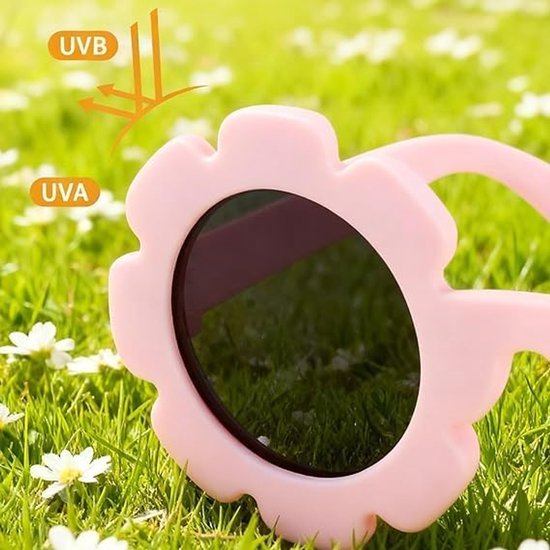 Babys Zonnebril - Kinderzonnebril Baby - Oogjes Beschermen - UV400 Gepolariseerde Lenzen - 6-24 Maanden - Roze van Merkloos — afbeelding 4