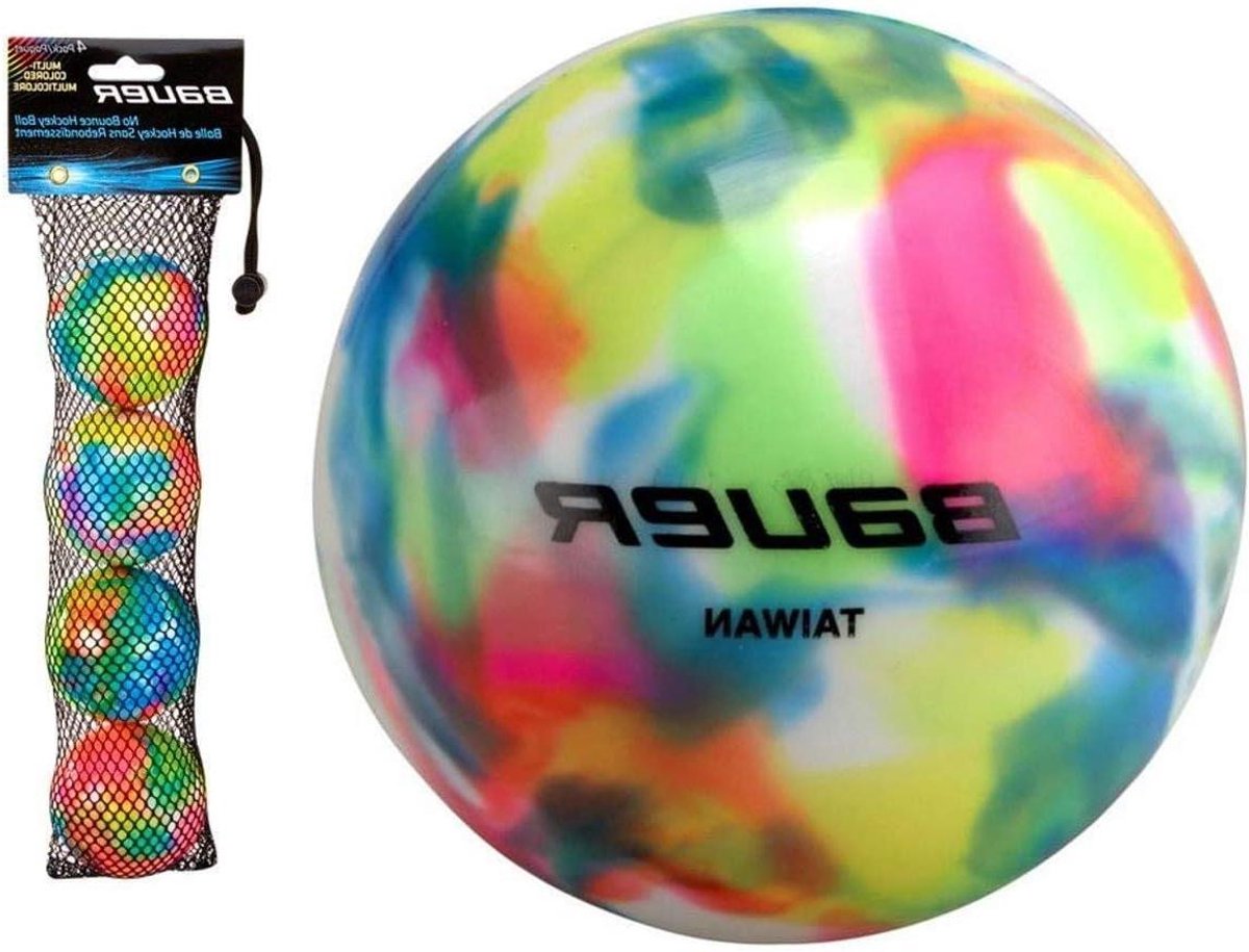 Hockey Ballen - Rolhockey Bal - Sporten Binnen Buiten - Set van 4 - Standaard Maat - Multicolor