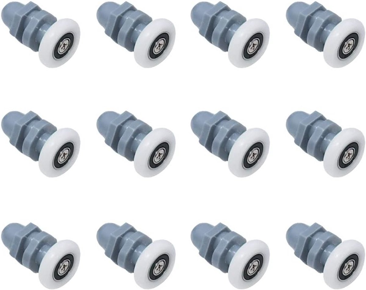 Reserveonderdelen voor Douchecabines - 12 Stuks Rollen voor Douchedeuren, Schuifdeuren en Pulleys - 20mm Diameter Wielen voor Badkamer Accessoires en Douchecabines