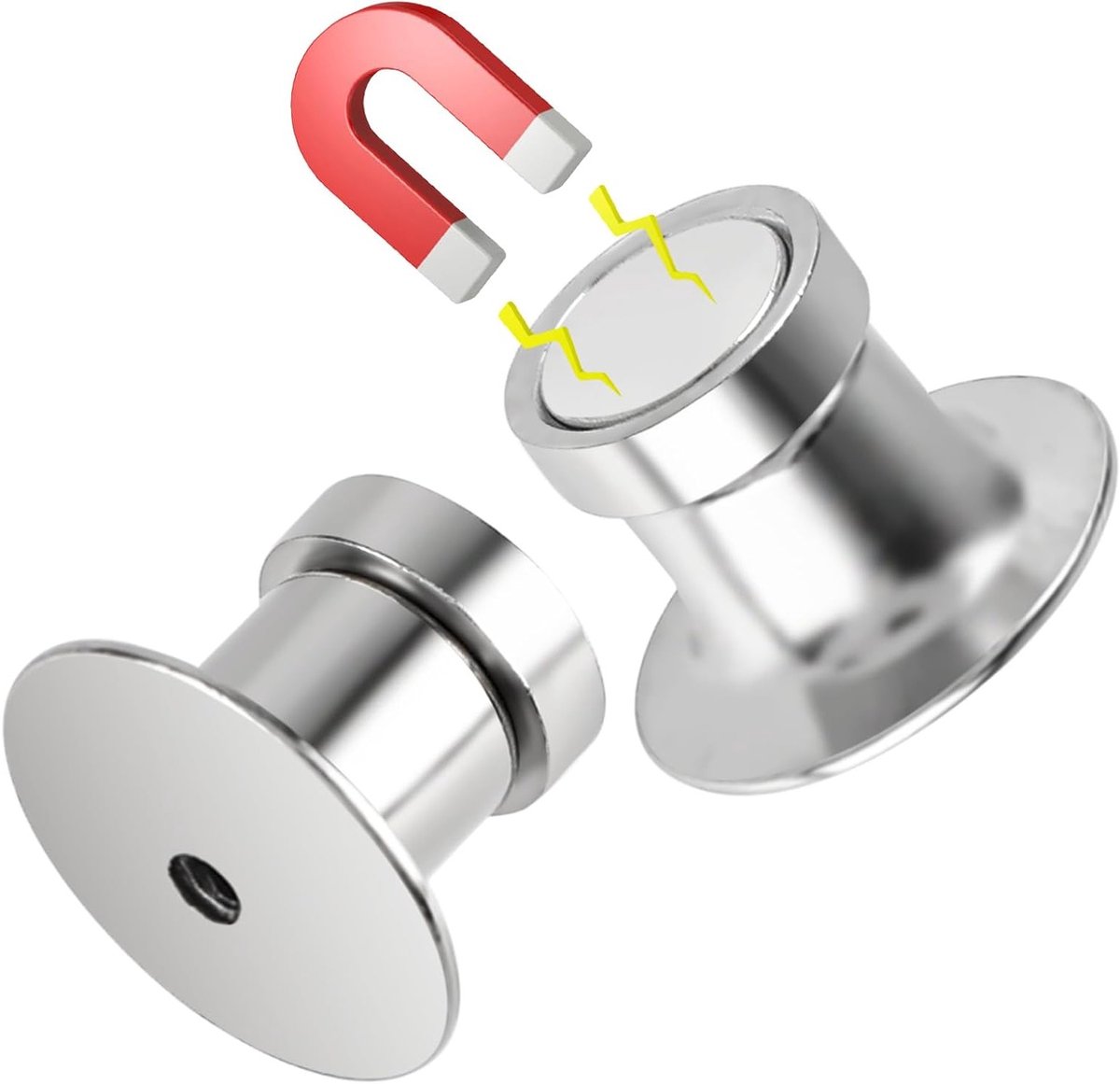 15-delige Magnetische Pin-Backs - Vergrendelbare Houder, Metalen Sloten en Vervangbare Sluitingen voor Emaille Sieraden en Accessoires