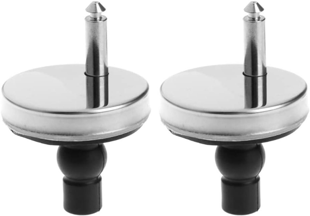 Toiletbril Bevestigingen - Scharnieren Top Fix - Toilet Repareren - Roestvrij Staal - 55 cm - Zilver Wit